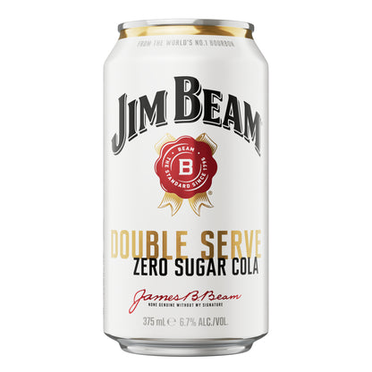 Jim Beam Double White Cola 6.7% 375ml Can 10 Pack