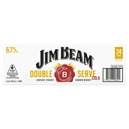 Jim Beam Double White Cola 6.7% 375ml Can