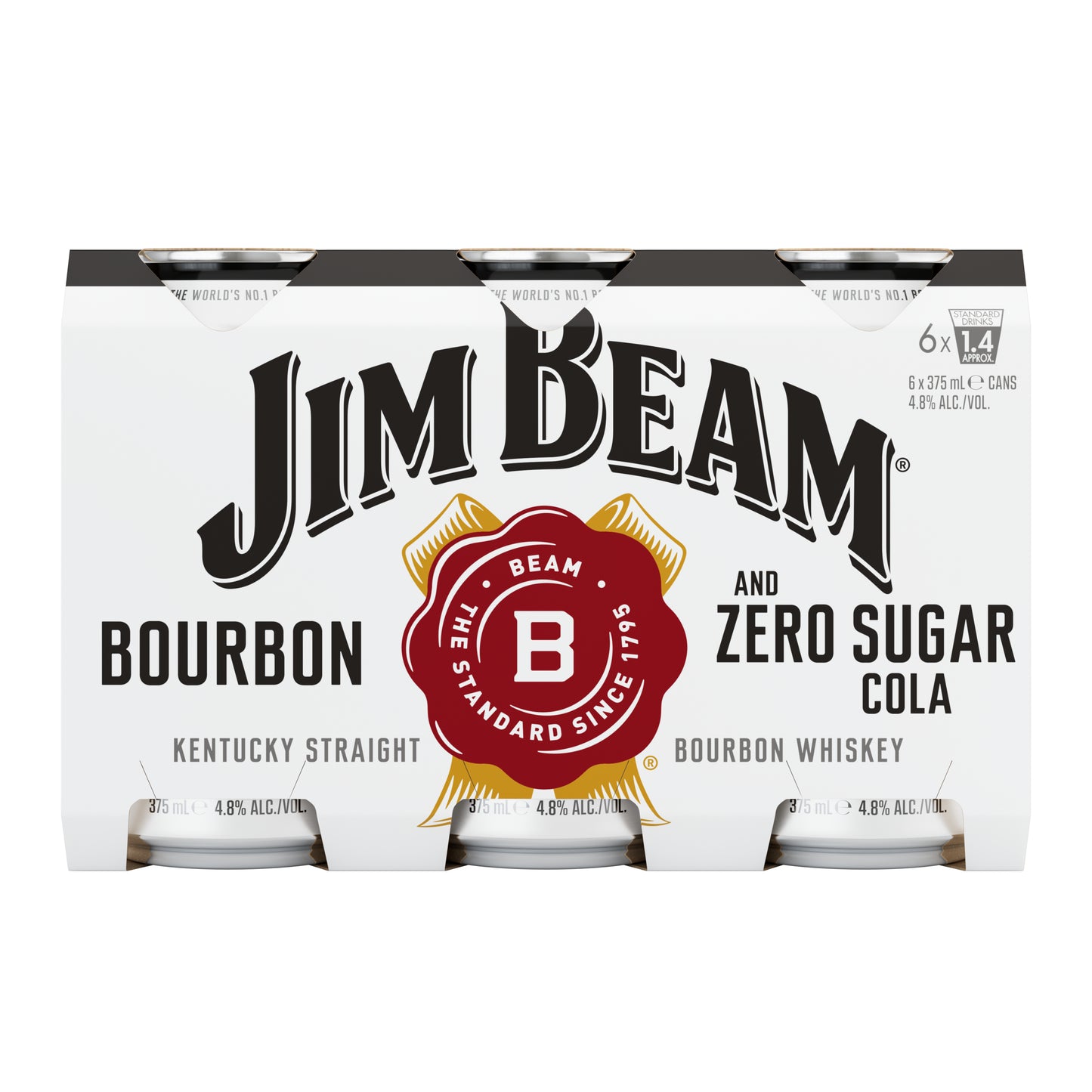 Jim Beam & Zero 4.8% 375ml Can