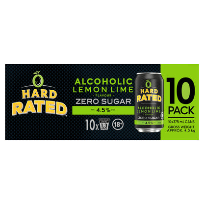 Hard Rated Zero Sugar Lemon Lime 4.5% 375ml Can