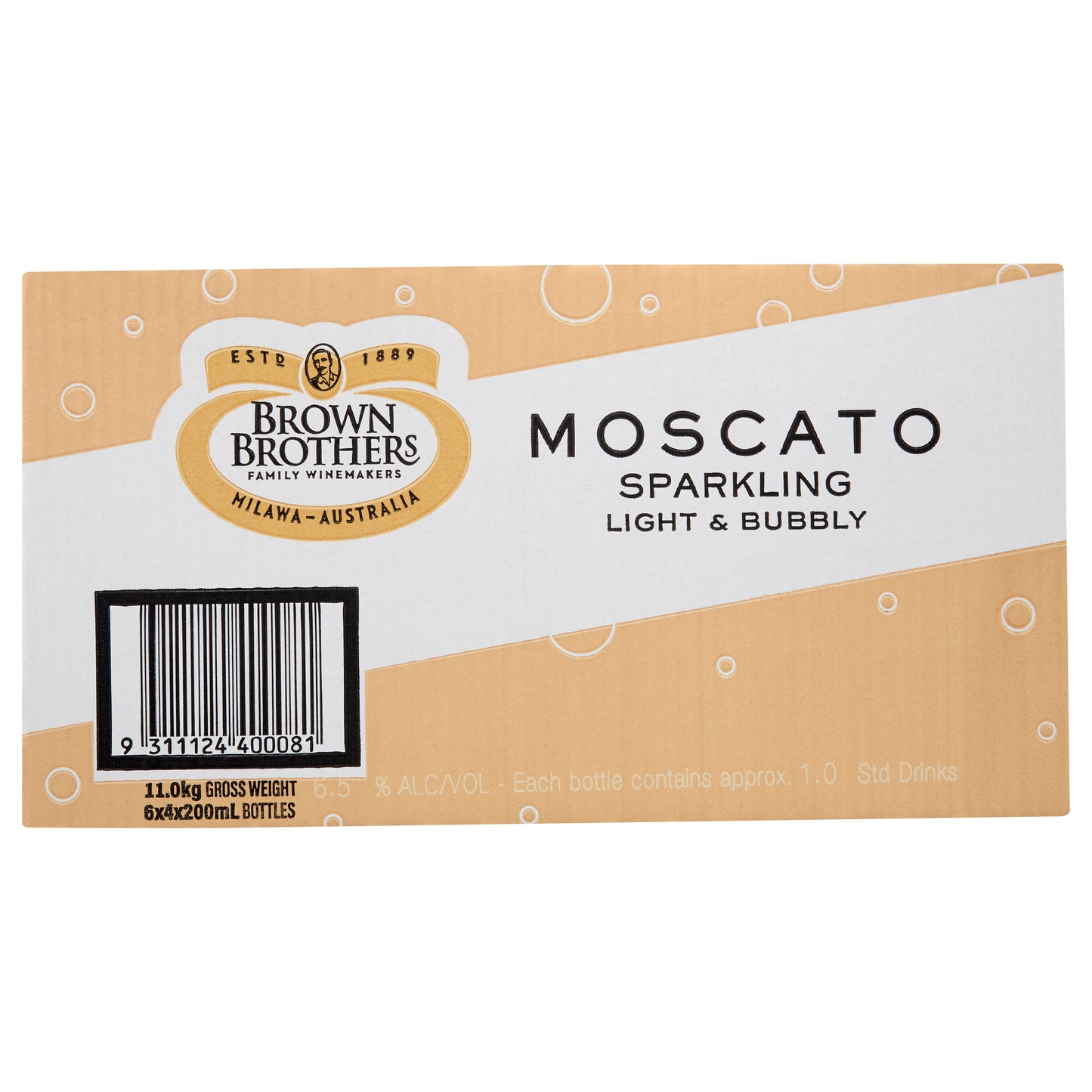 Brown Brothers Sparkling Moscato 6.5% 200ml Bottle