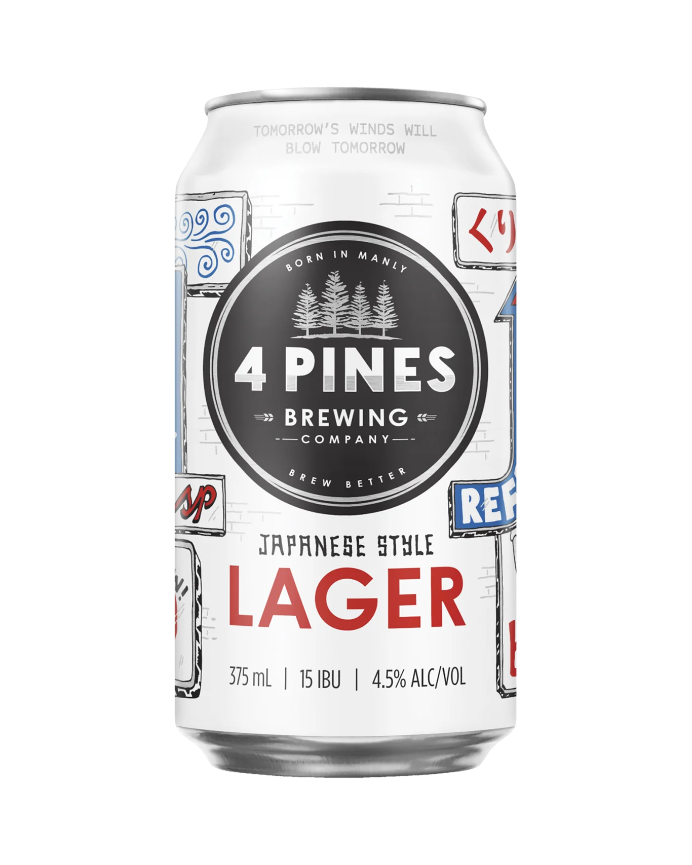 4 Pines Japanese Lager 4.2% 375ml Can