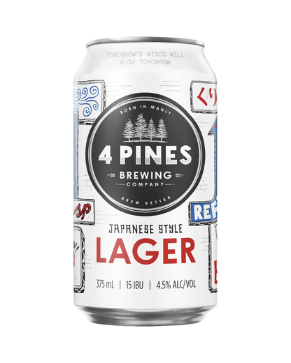 4 Pines Japanese Lager 4.2% 375ml Can