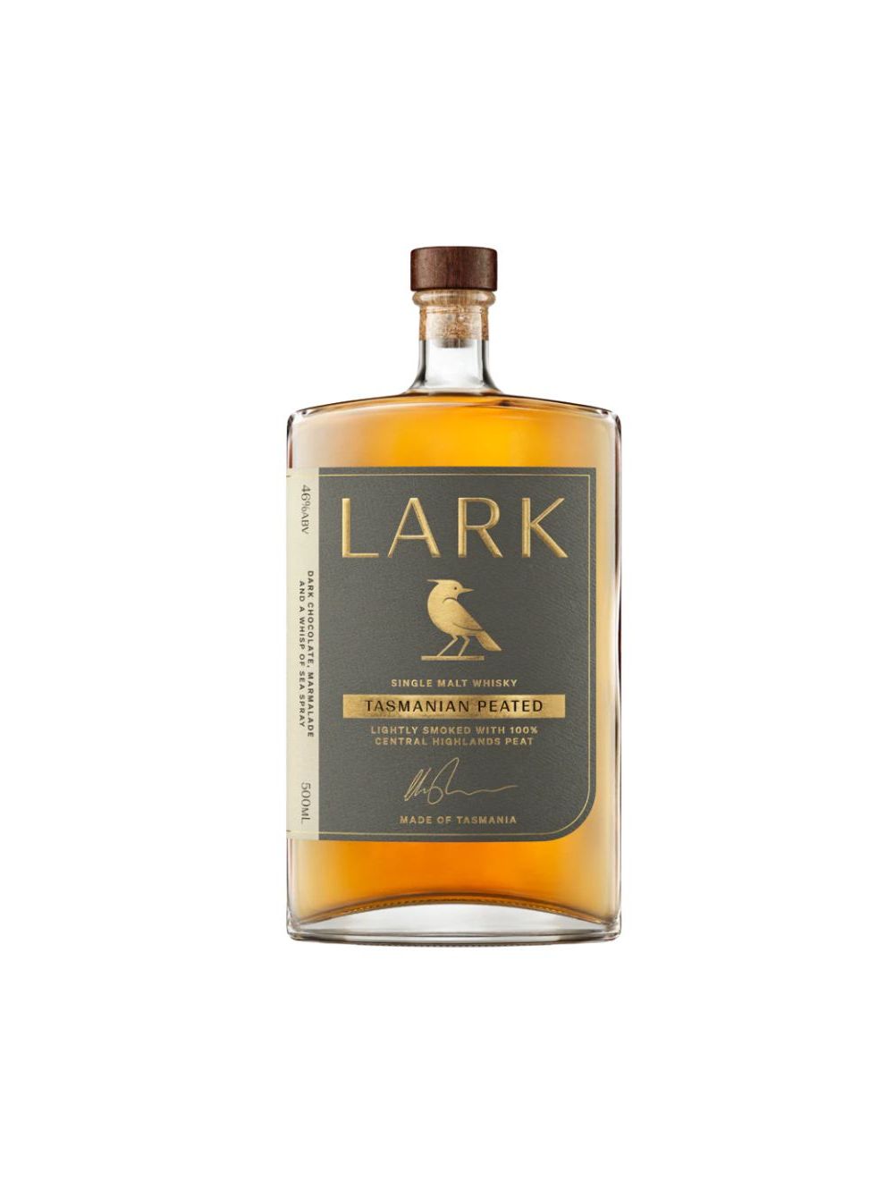 Lark Tasmanian Peated Single Malt Whisky 46% 500ml