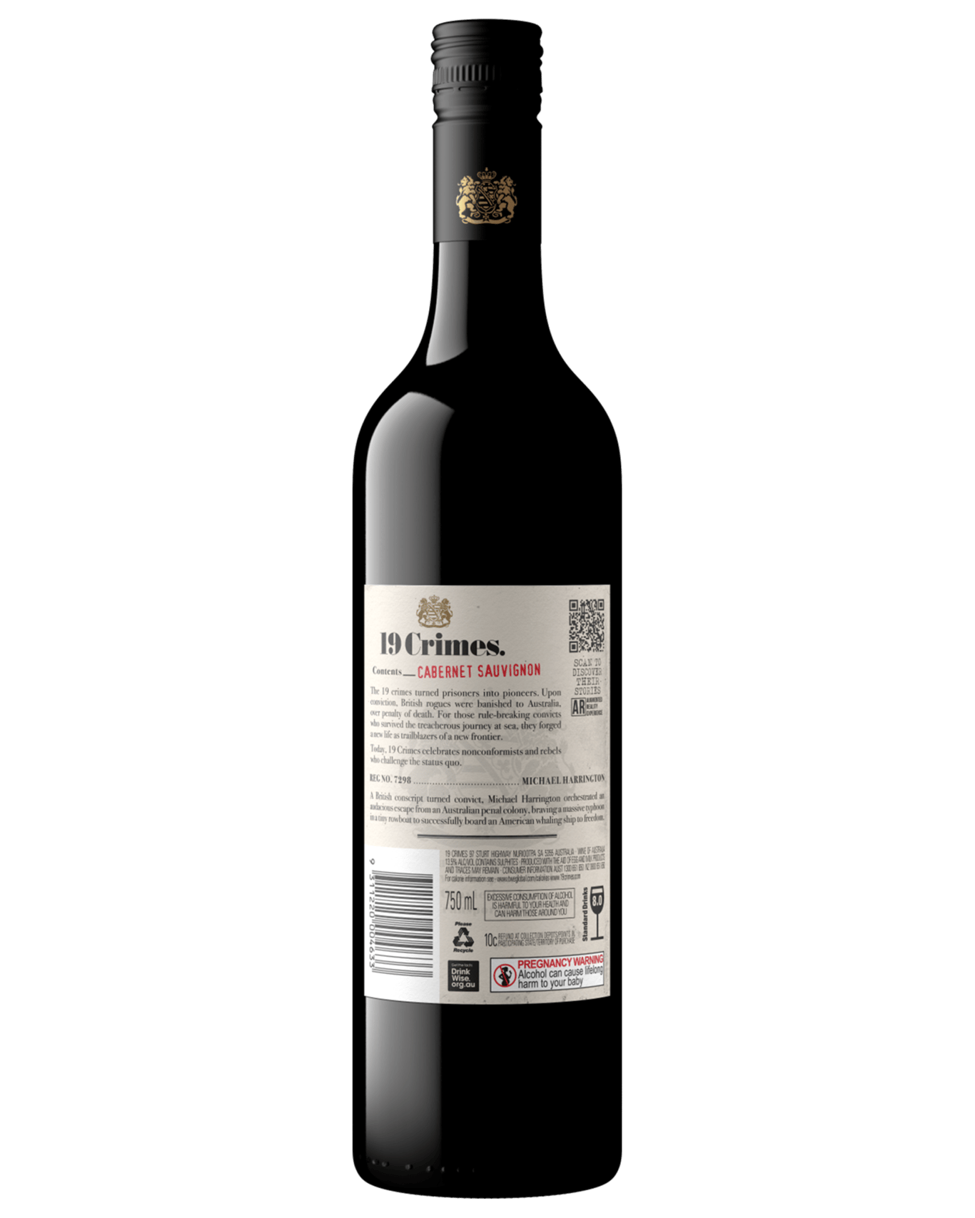 19 Crimes Cab Sauv 750ml Bottle