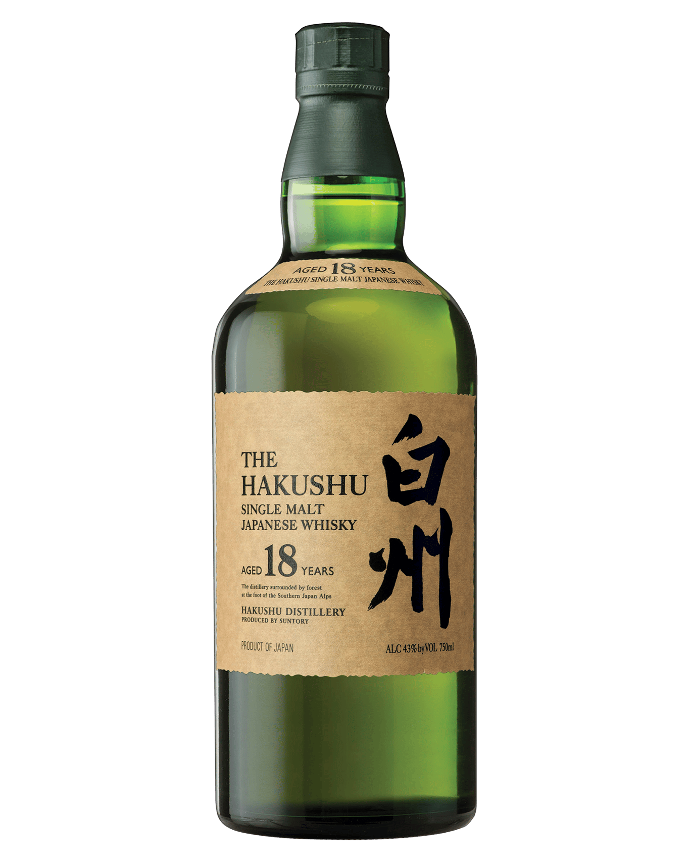 Hakushu Aged 18 Years Single Malt Japanese Whisky 43% 700ml