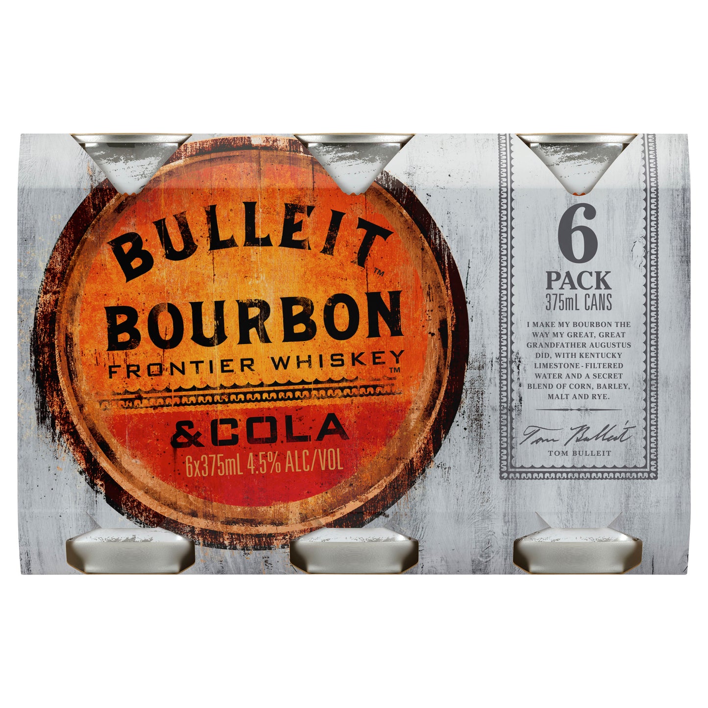 Bulleit & Cola 4.5% 375ml Can