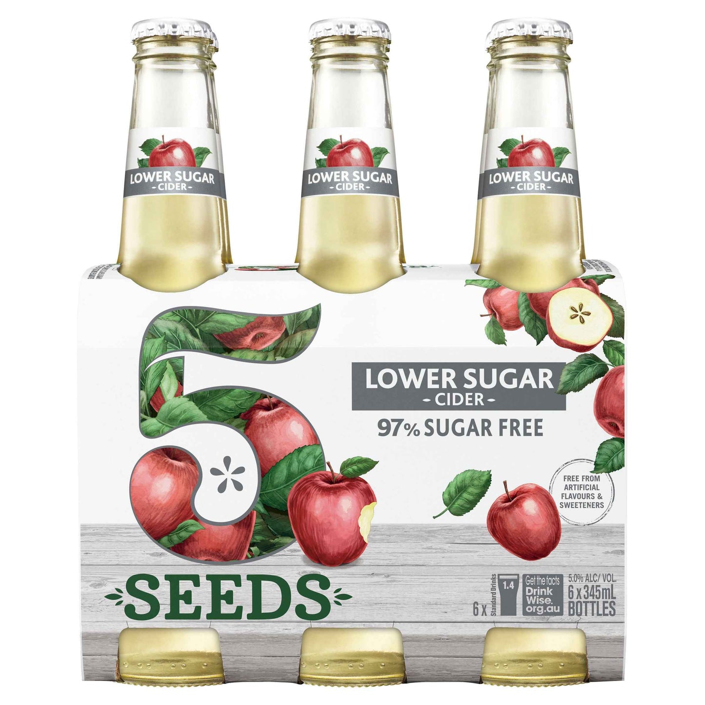 5 Seeds Lower Sugar Cider 3.5% 330ml Bottle