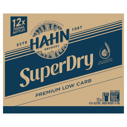 Hahn Super Dry 4.6% 700ml Bottle