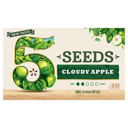 5 Seeds Cloudy Apple Cider 5% 345ml Bottle