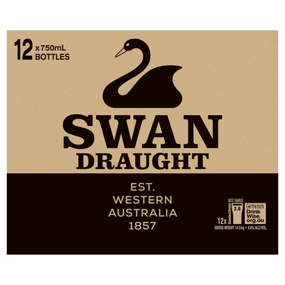 Swan Draught 4.4% 750ml Bottle
