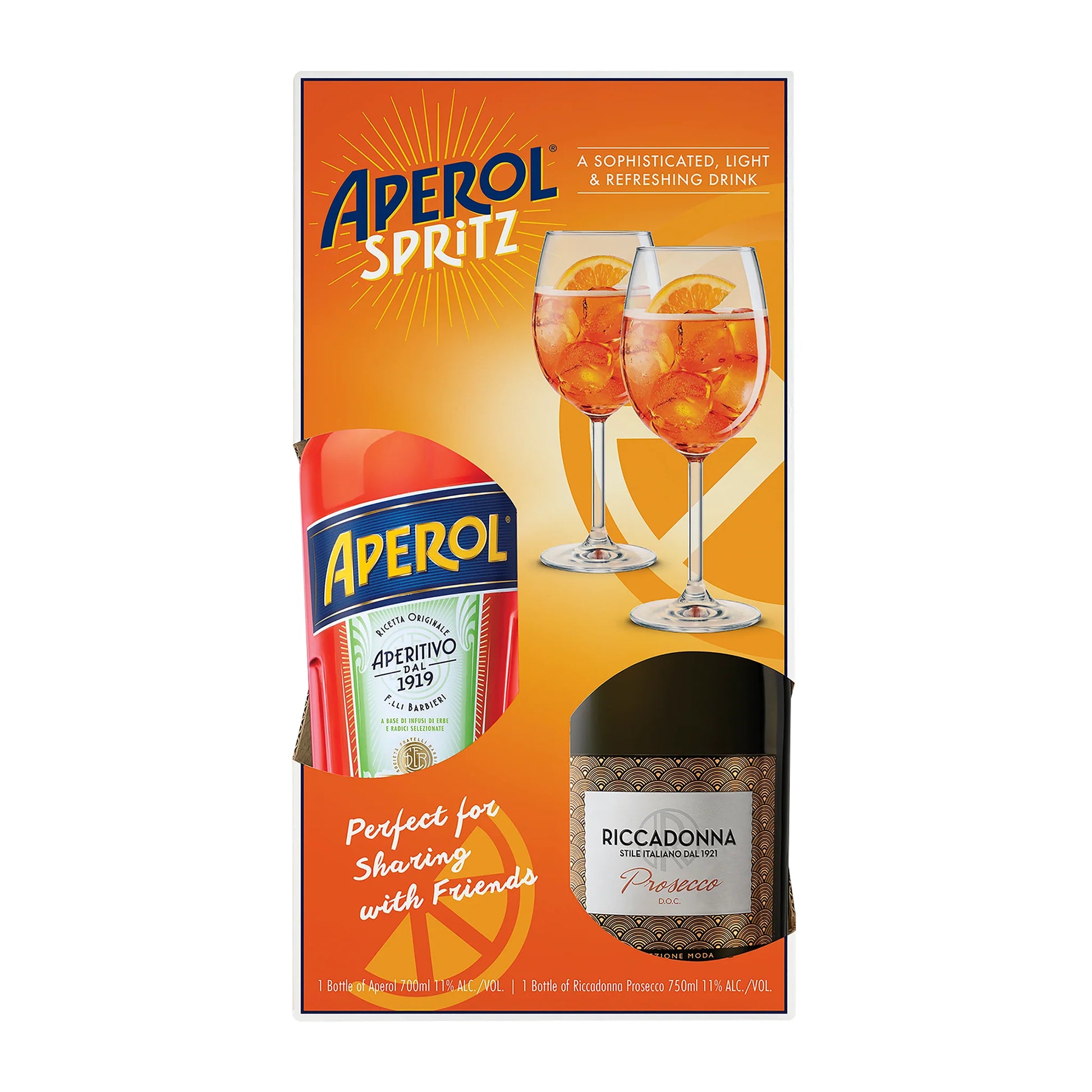 Aperol Aperitif & Prosecco Gift Pack 11% 700ml