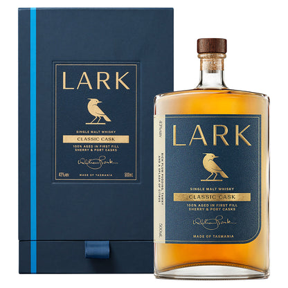 Lark Tasmanian Peated Single Malt Whisky 46% 500ml