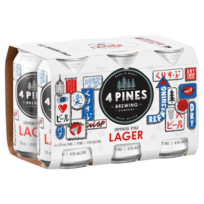 4 Pines Japanese Lager 4.2% 375ml Can
