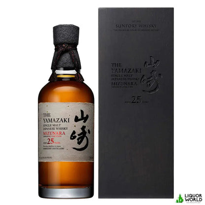 Yamazaki 25 Year Old Mizunara Single Malt Japanese Whisky 48% 700ml