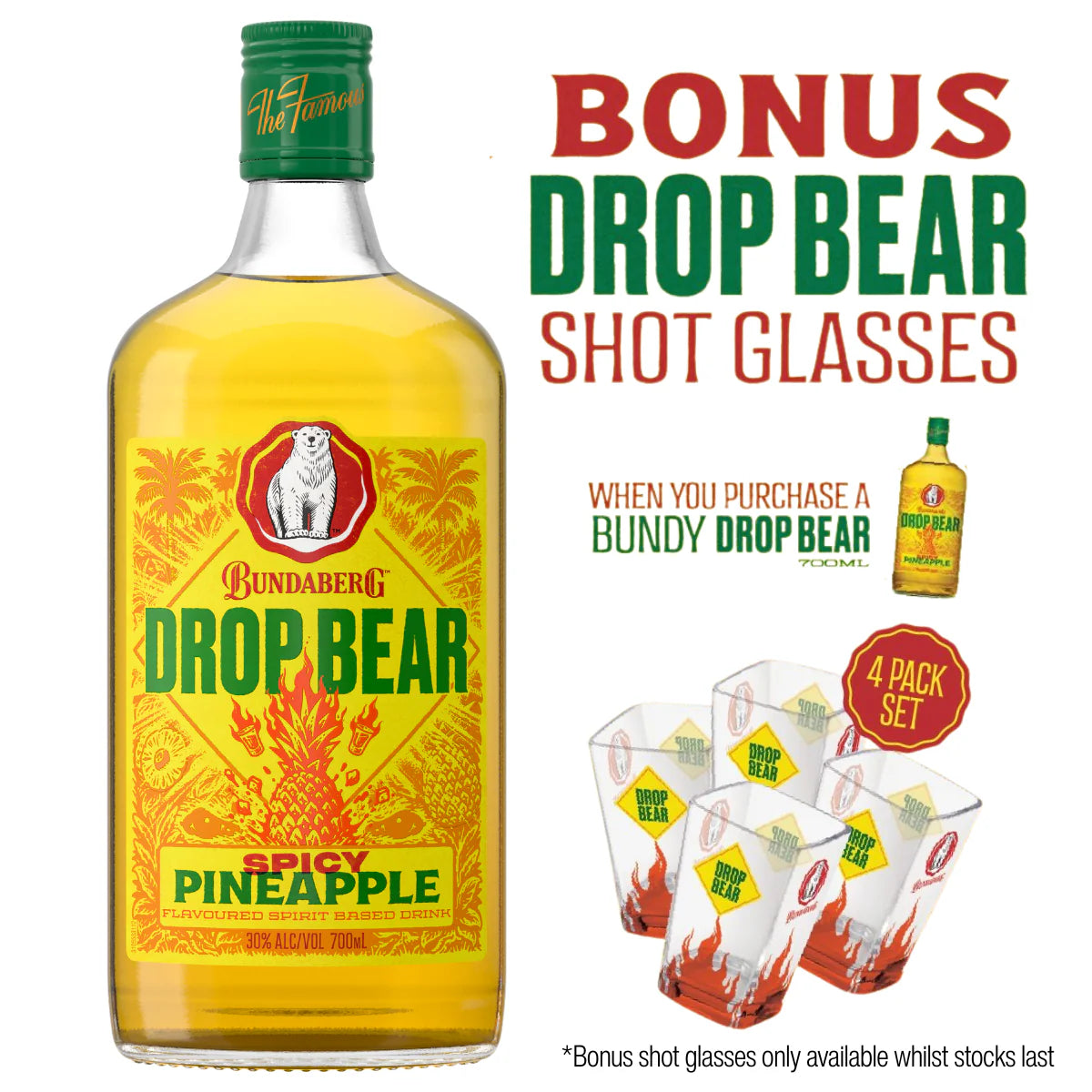 Bundaberg Drop Bear Spicy Pineapple 30% 700ml