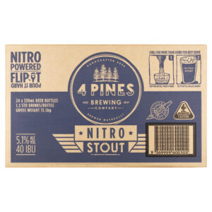 4 Pines Nitro Stout 330mL 24 Pack Bottle