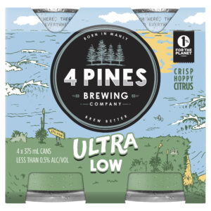 4 Pines Ultra Low 375mL 4 Pack Can