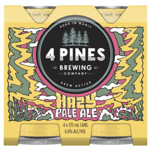 4 Pines Hazy Pale Ale 375mL 4 Pack Can