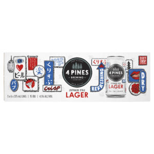4 Pines Japanese Style Lager 375mL 3 x 6 Pack Can