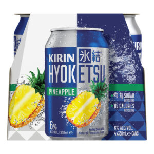 Kirin Hyoketsu Vodka Soda Pineapple 330mL Can 4 Pack