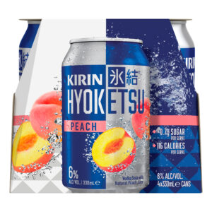 Kirin Hyoketsu Vodka Soda Peach 330mL Can 4 Pack