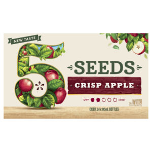 5 Seeds Crisp Apple Cider 345mL 24 Pack Bottle