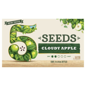 5 Seeds Cloudy Apple Cider 345mL 24 Pack Bottle