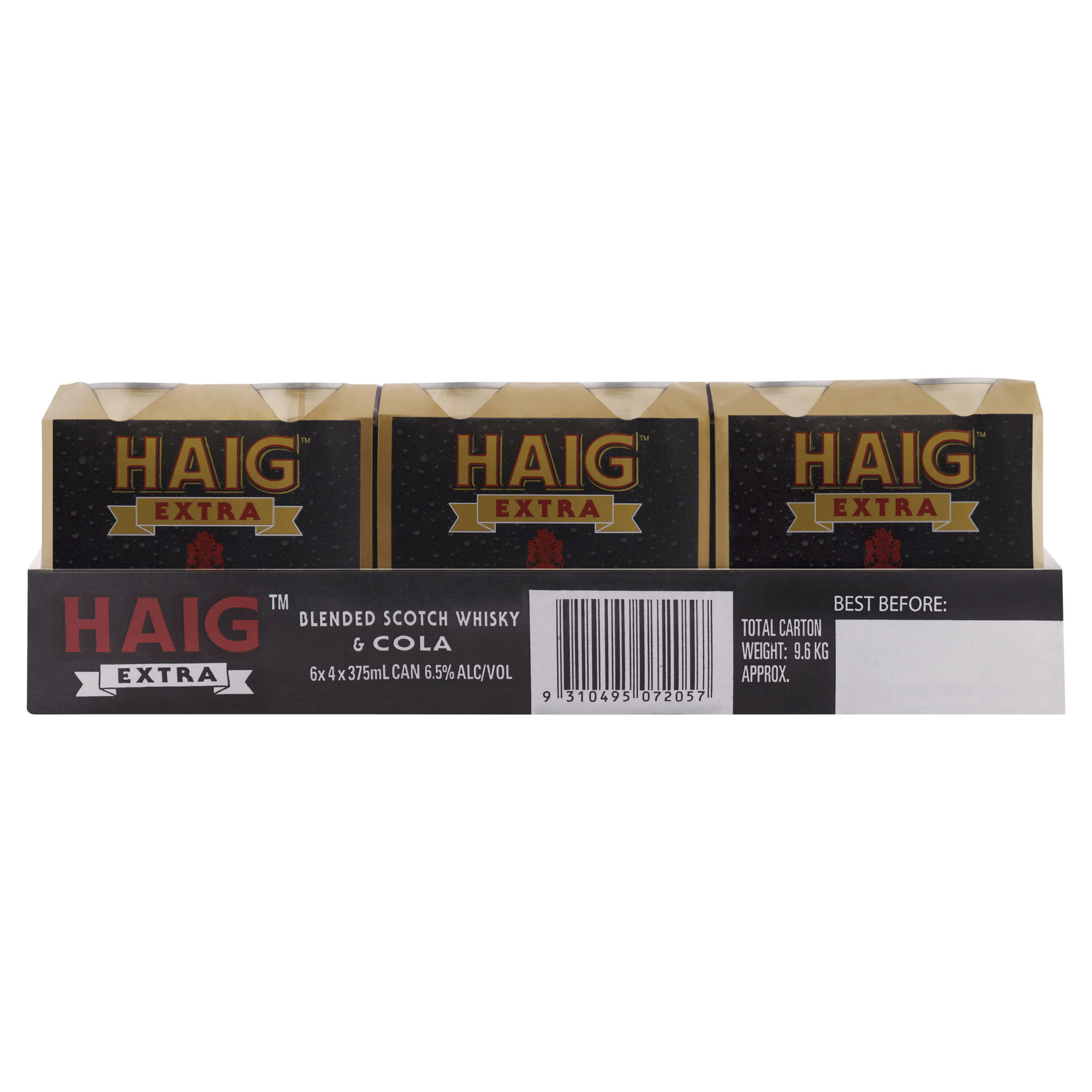 haig extra blended scotch whisky & cola 24 pack 375ml
