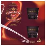 chivas regal extra blended scotch whisky 700ml + 2 glasses gift box