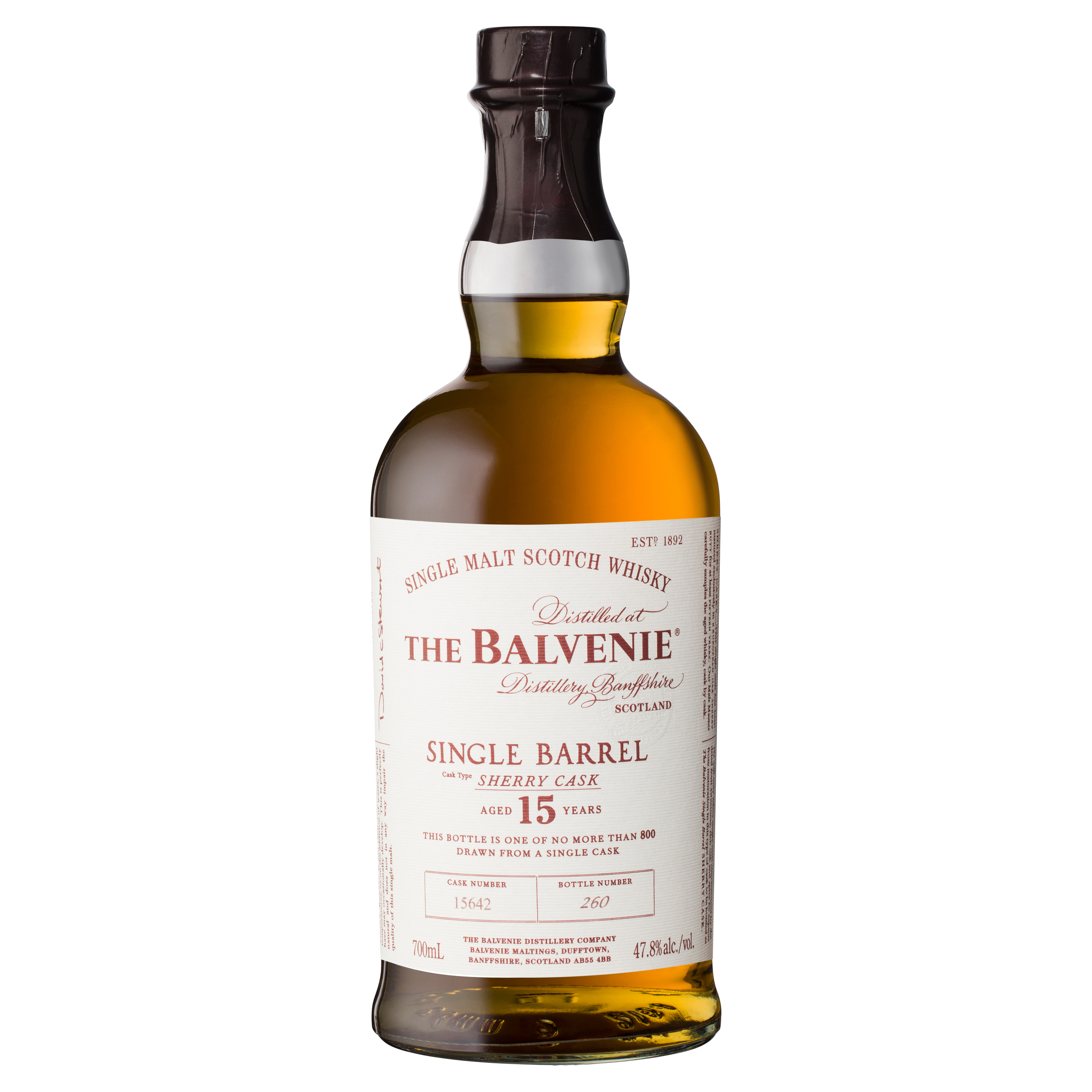 the balvenie 15 year old single barrel sherry cask single malt scotch whisky 700ml