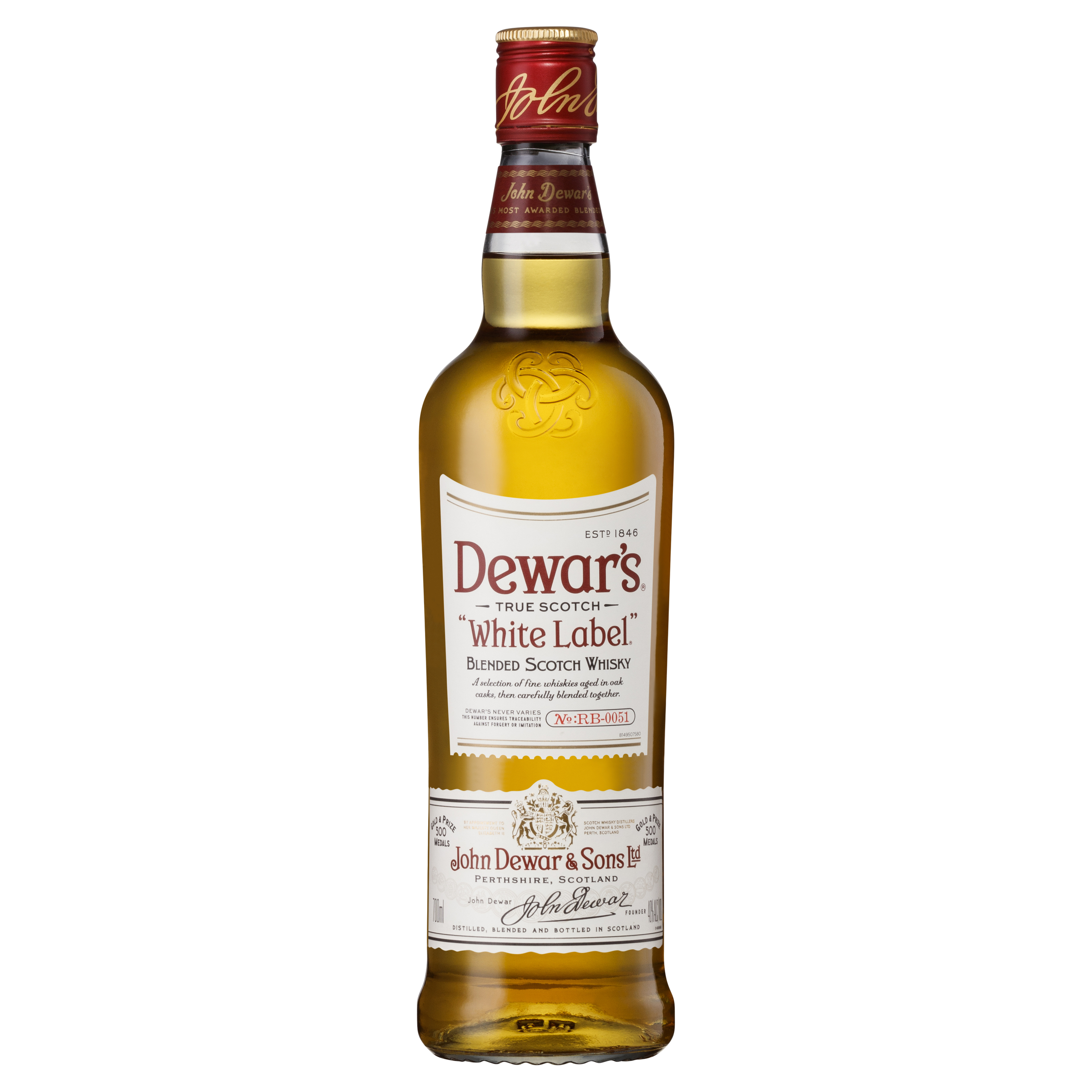 dewar's white label blended scotch whisky 700ml