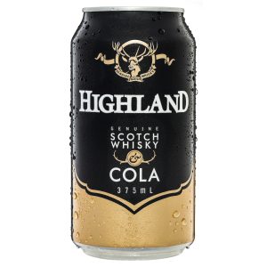highland scotch whisky & cola 4.8% 375ml can