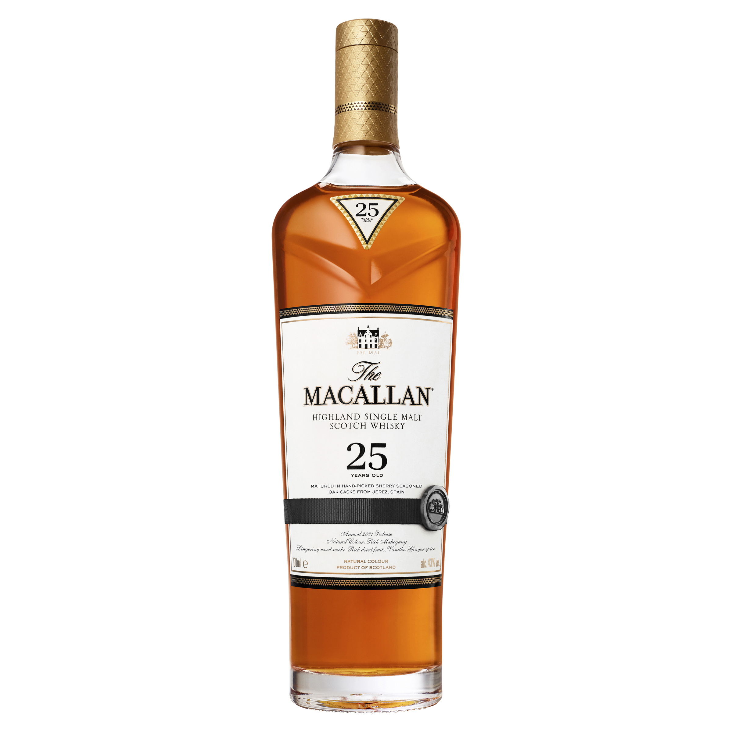 the macallan sherry oak 25 year old single malt scotch whisky 700ml