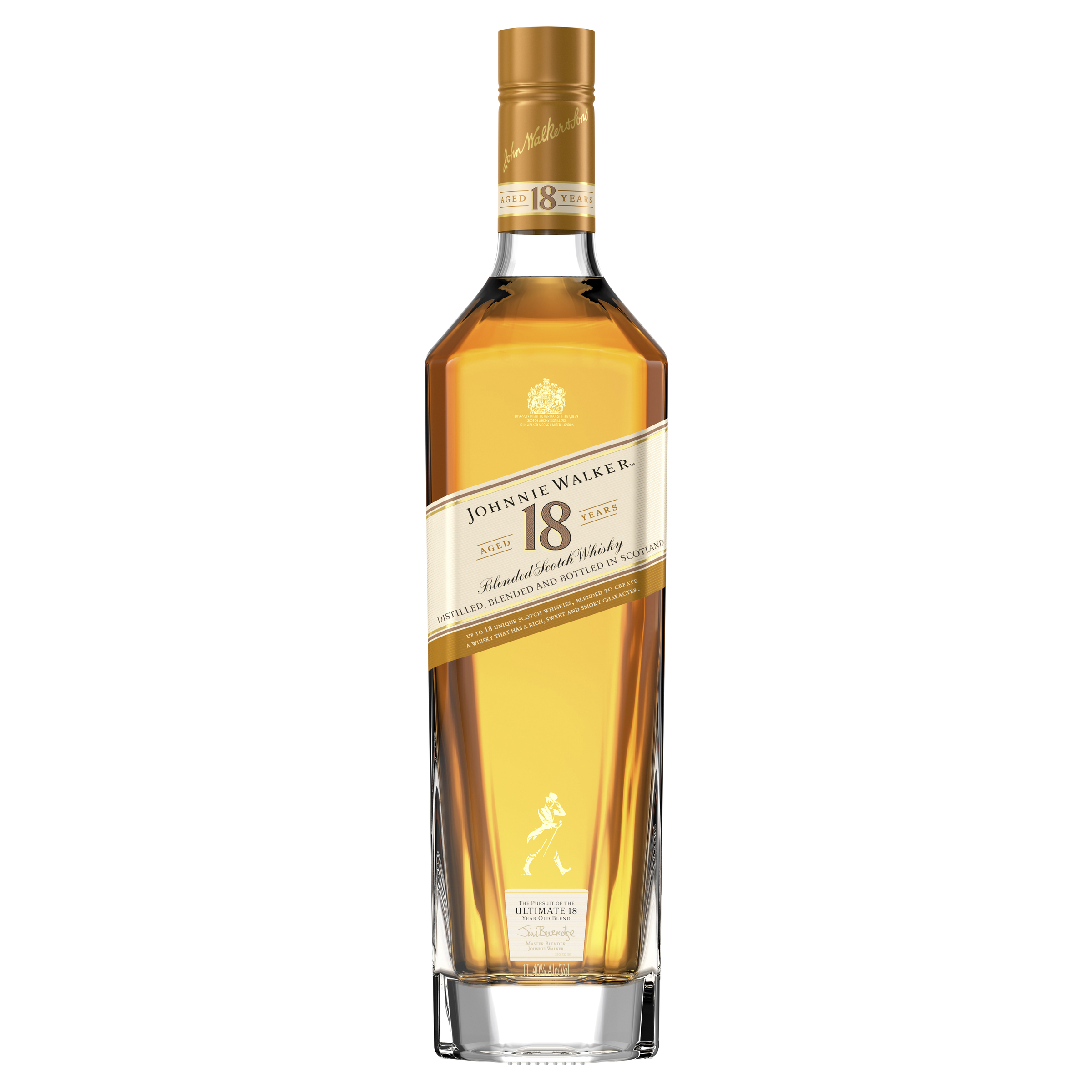 johnnie walker aged 18 year old blended scotch whisky 1l