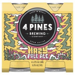 4 Pines Hazy Pale Ale 375mL 4 Pack Can