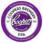 2520 coopers tap decal 97x97mm pacific pale ale fermented option