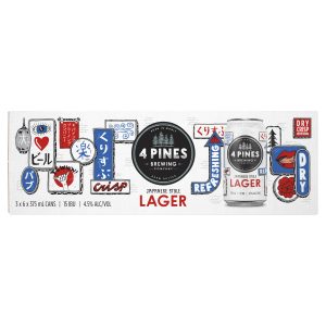 4 Pines Japanese Style Lager 375mL 3 x 6 Pack Can