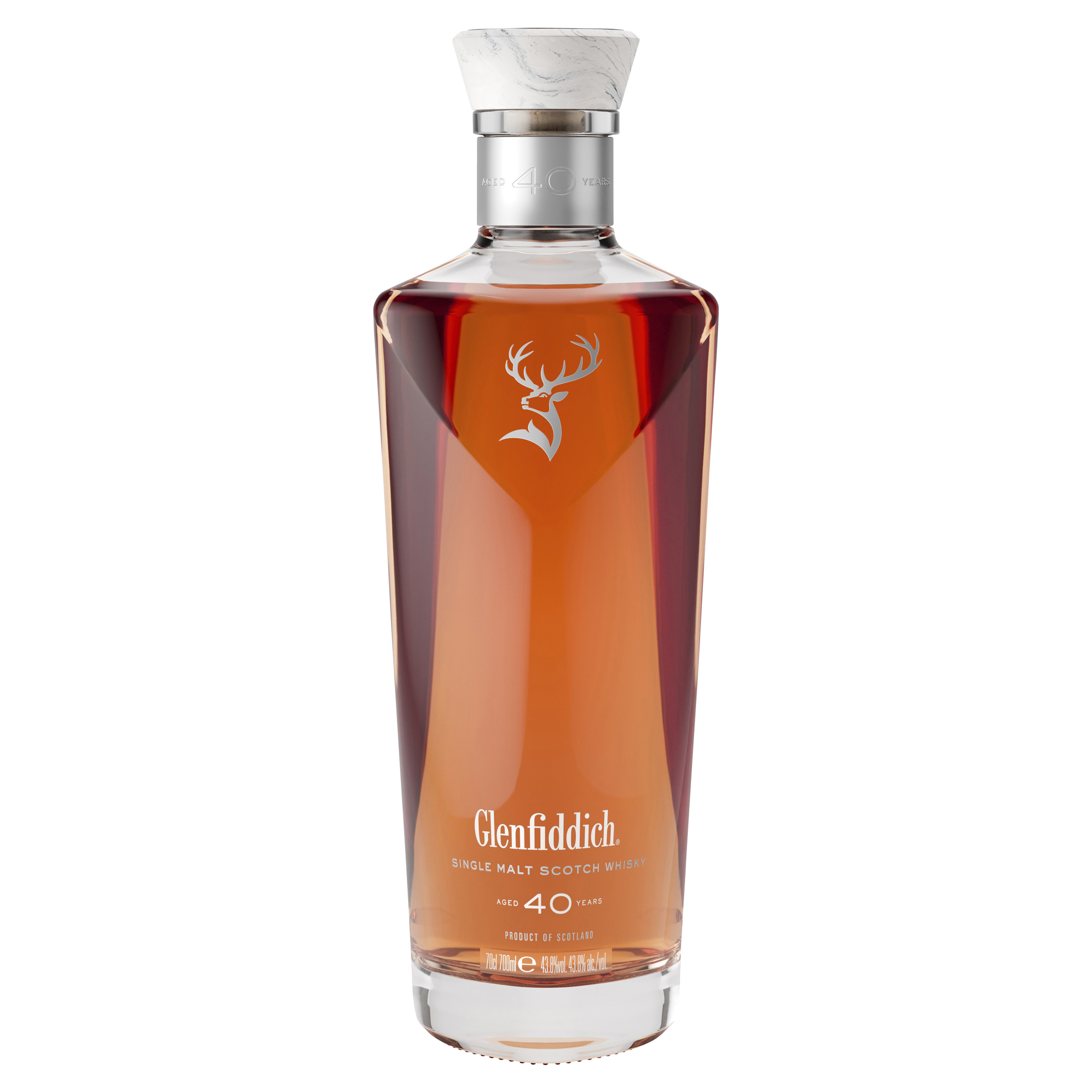 glenfiddich 40 year old cumulative time single malt scotch whisky 700ml