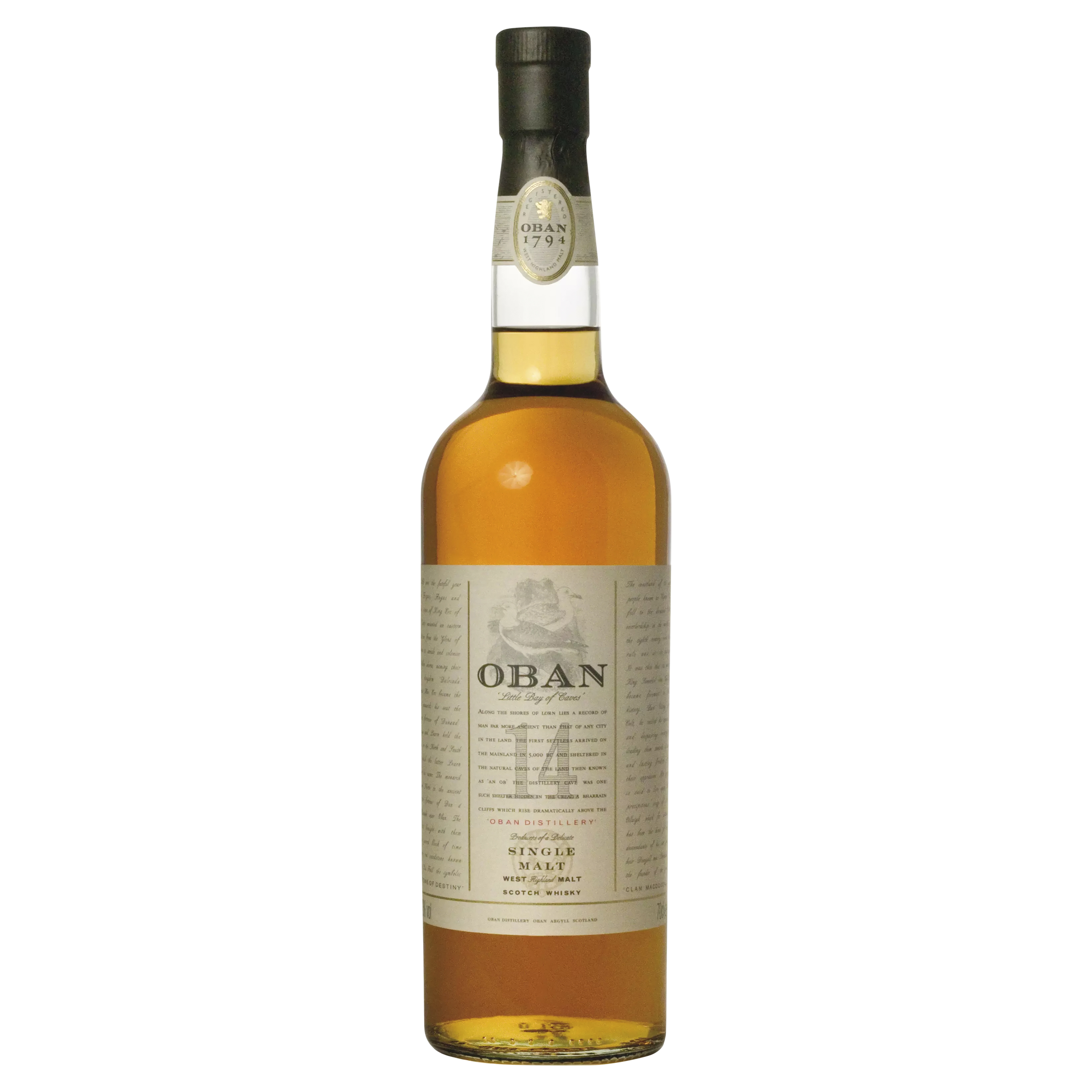 oban 14 year old single malt scotch whisky 700ml bottle
