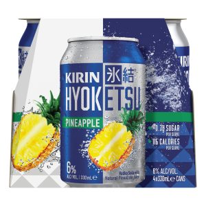 Kirin Hyoketsu Vodka Soda Pineapple 330mL Can 4 Pack