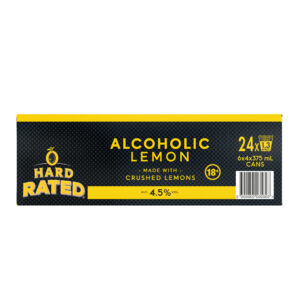 Hard Rated Alcoholic Lemon 4.5% 375ml Can 24 Pack