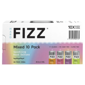 Hard FIZZ Mixed Seltzer 4% 330ml Can 10 Pack