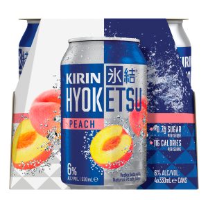 Kirin Hyoketsu Vodka Soda Peach 330mL Can 4 Pack