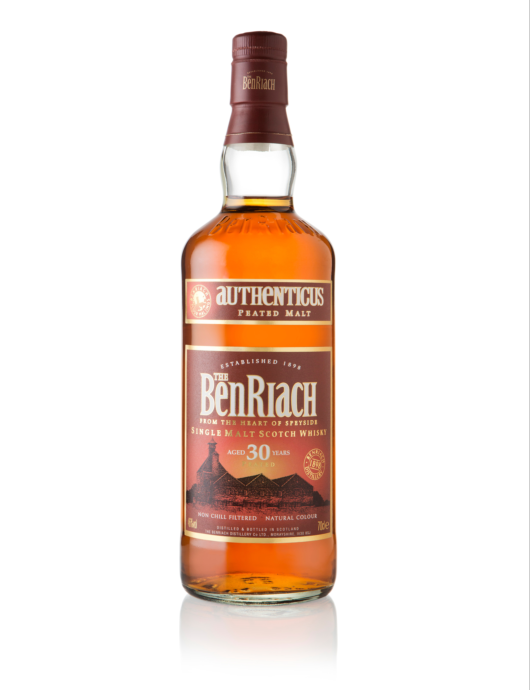 benriach 30yo authenticus single malt scotch whisky 700ml