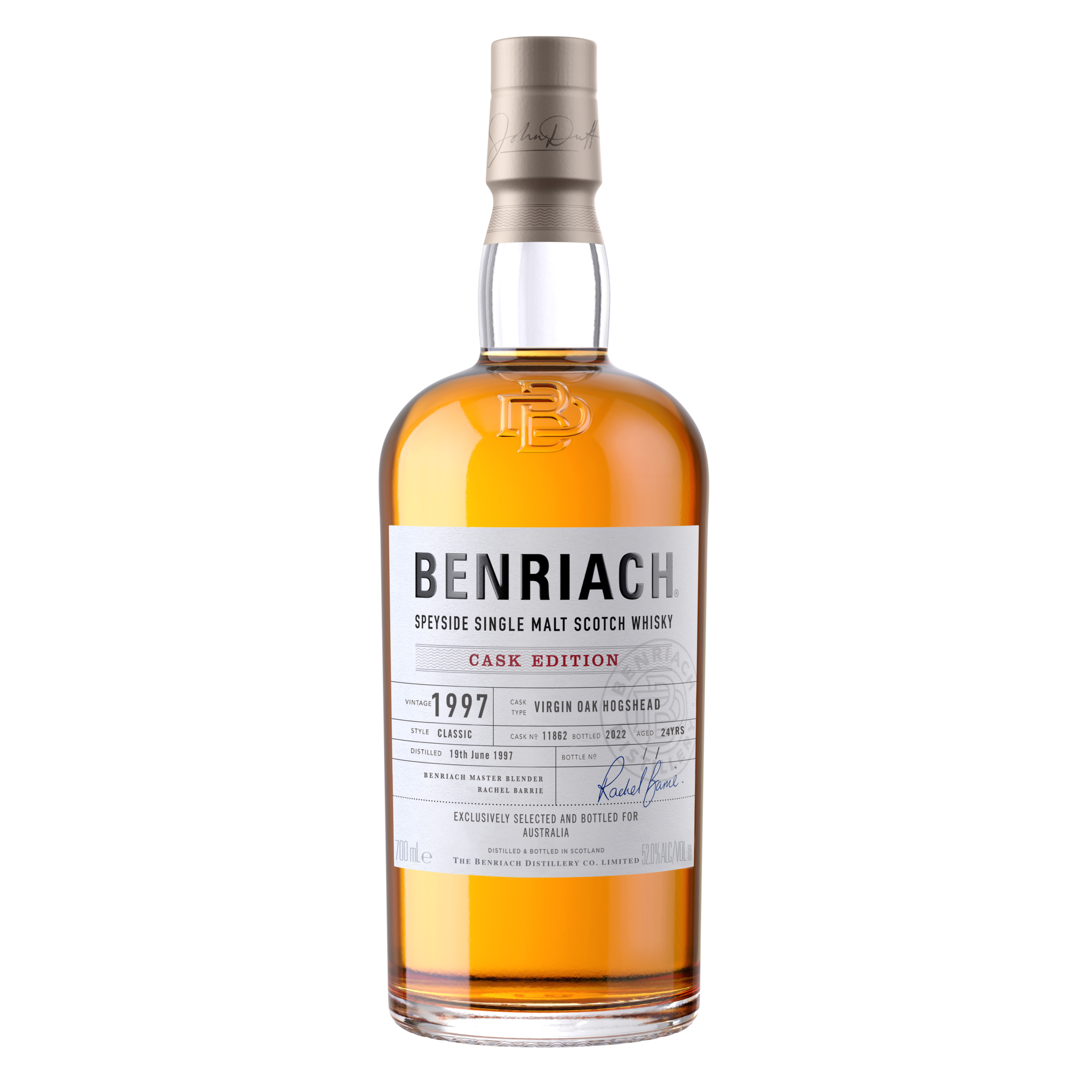 benriach 24yo 1997 cask edition #1186 speyside single malt scotch whisky 700 ml