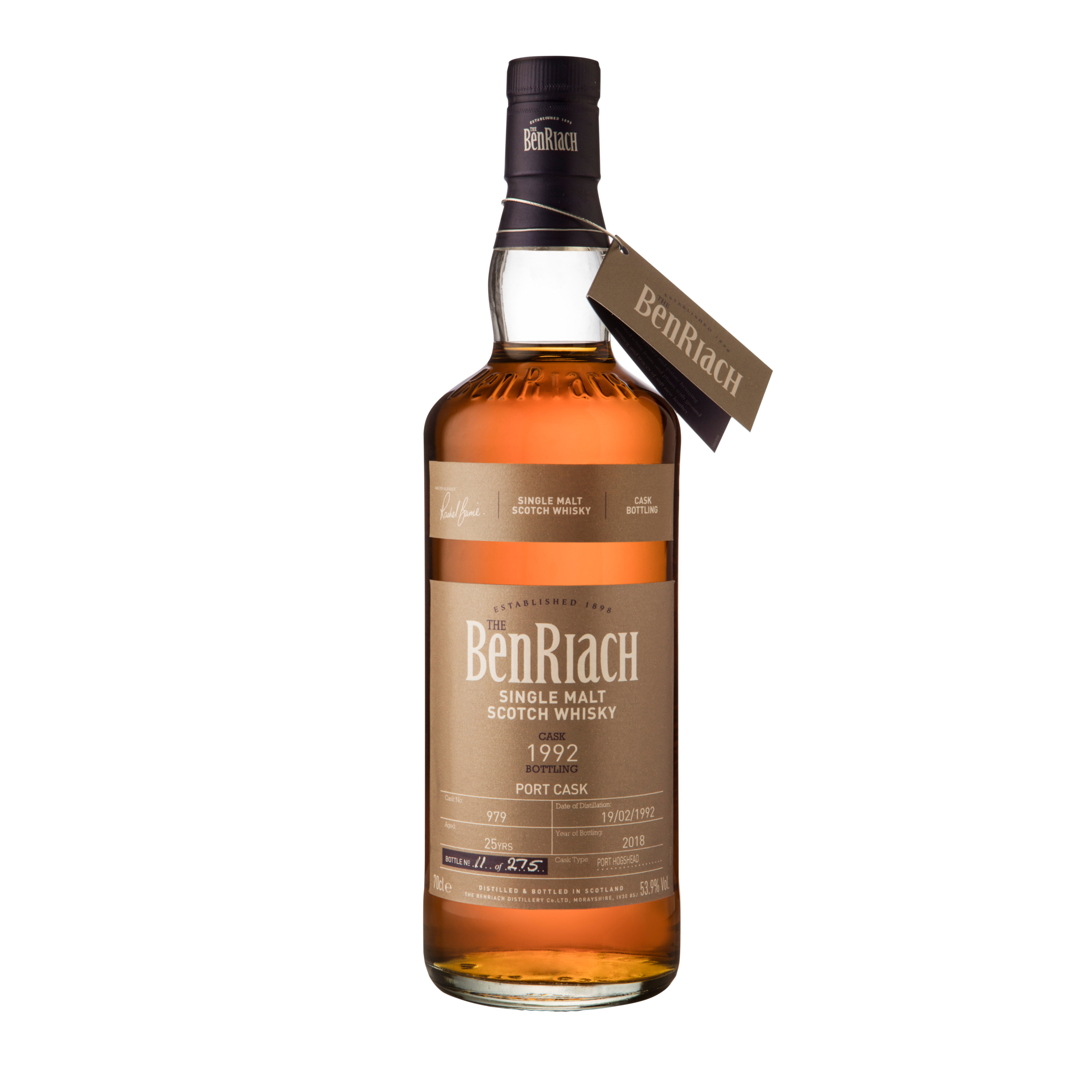 benriach 25yo 1992 batch 15 cask edition #979 speyside single malt scotch whisky 700 ml