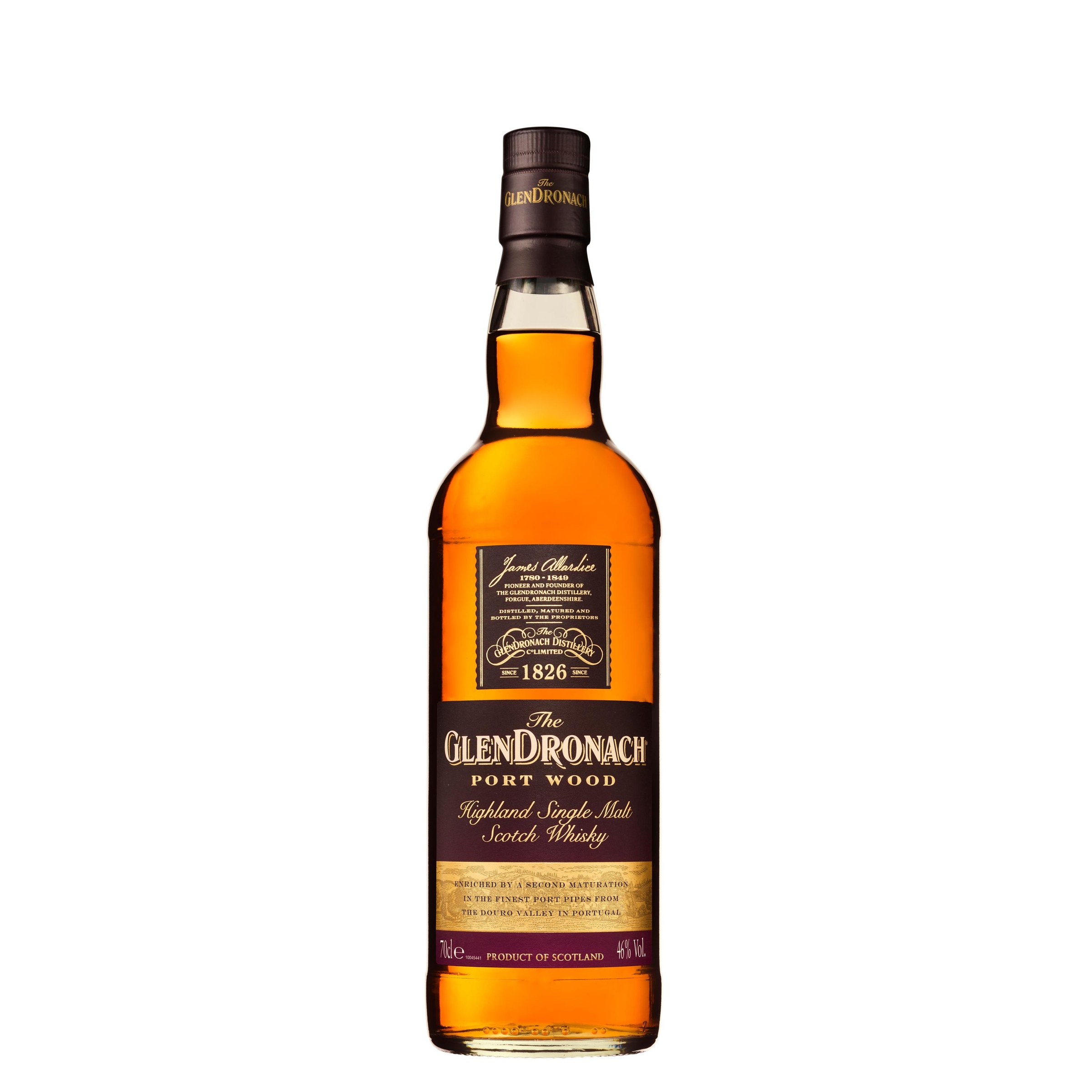 the glendronach port wood highland single malt scotch whisky 700ml