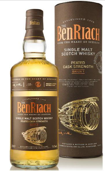 benriach peated batch 1 cask strength single malt scotch whisky 700ml
