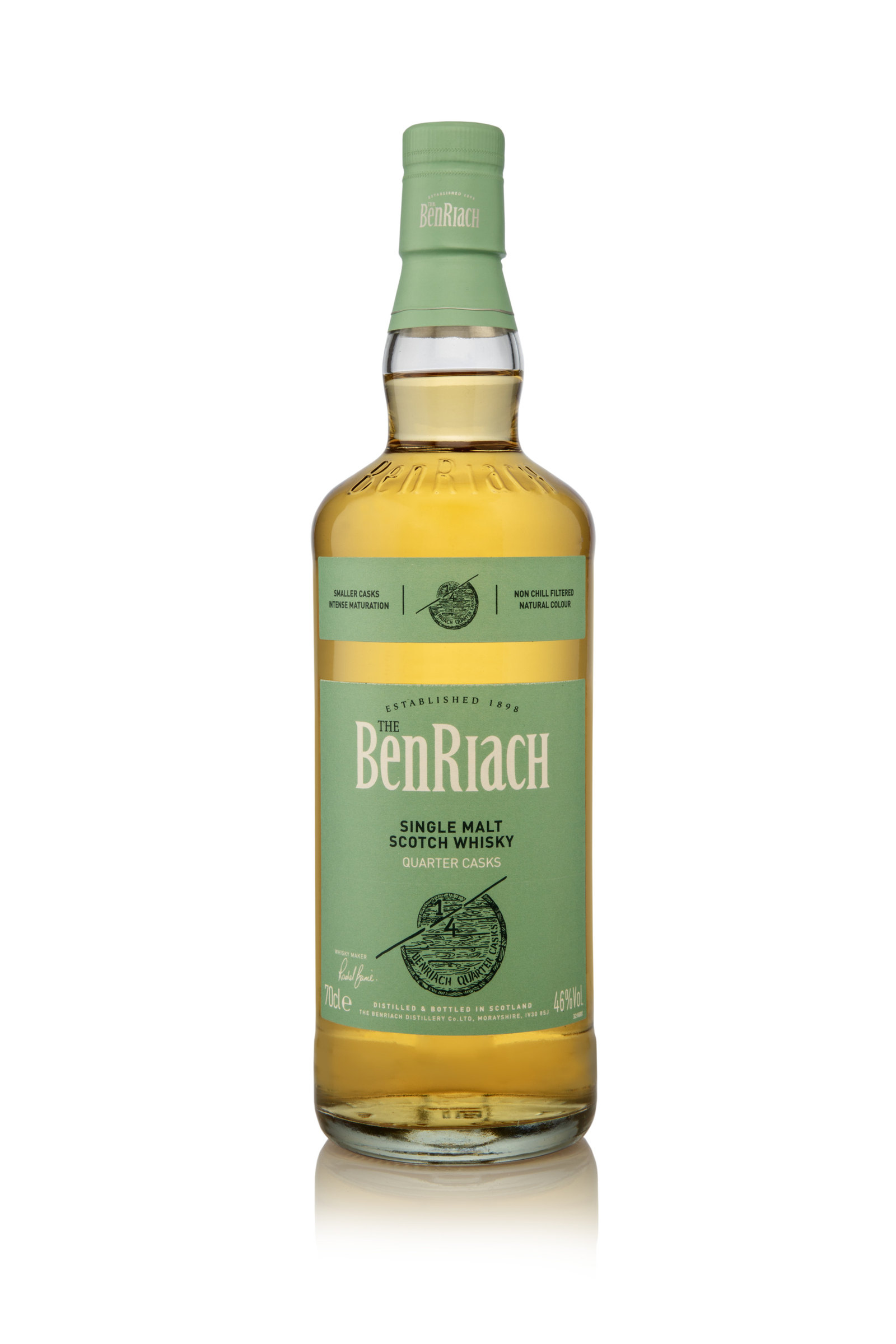 benriach peated quarter cask single malt scotch whisky 700ml